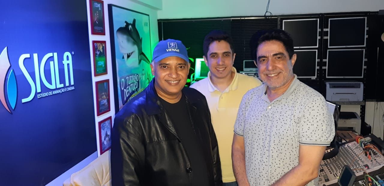 Fundador e Presidente Nacional Rogério Lopes, com Bruno Santoro e Paulo Santoro ( Ex Diretor do Silvio Santos e do SBT) Sócios da SIGLA Estúdios de Animação e Cinema